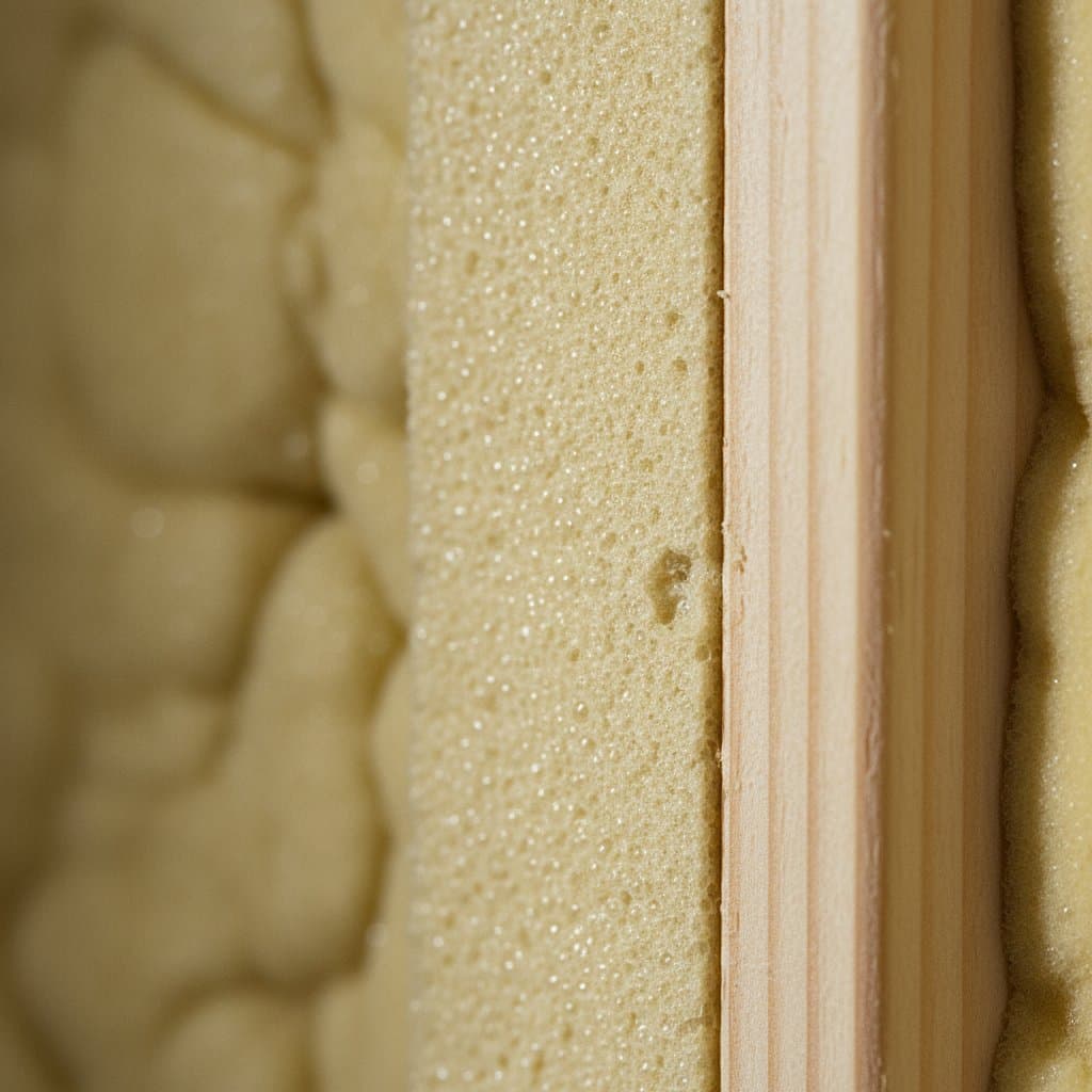 Close-up of dense foam structure