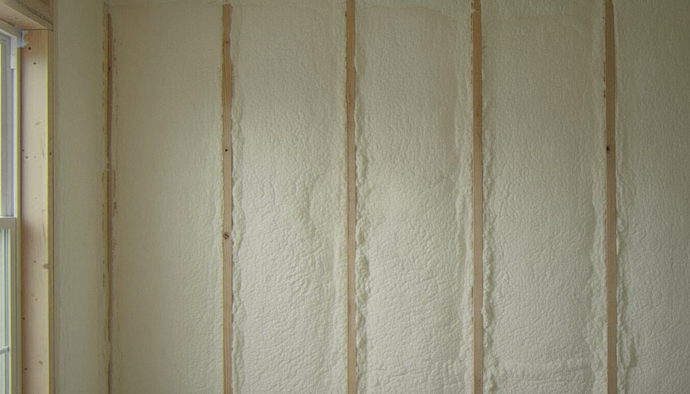 Fully expanded foam filling wall bay